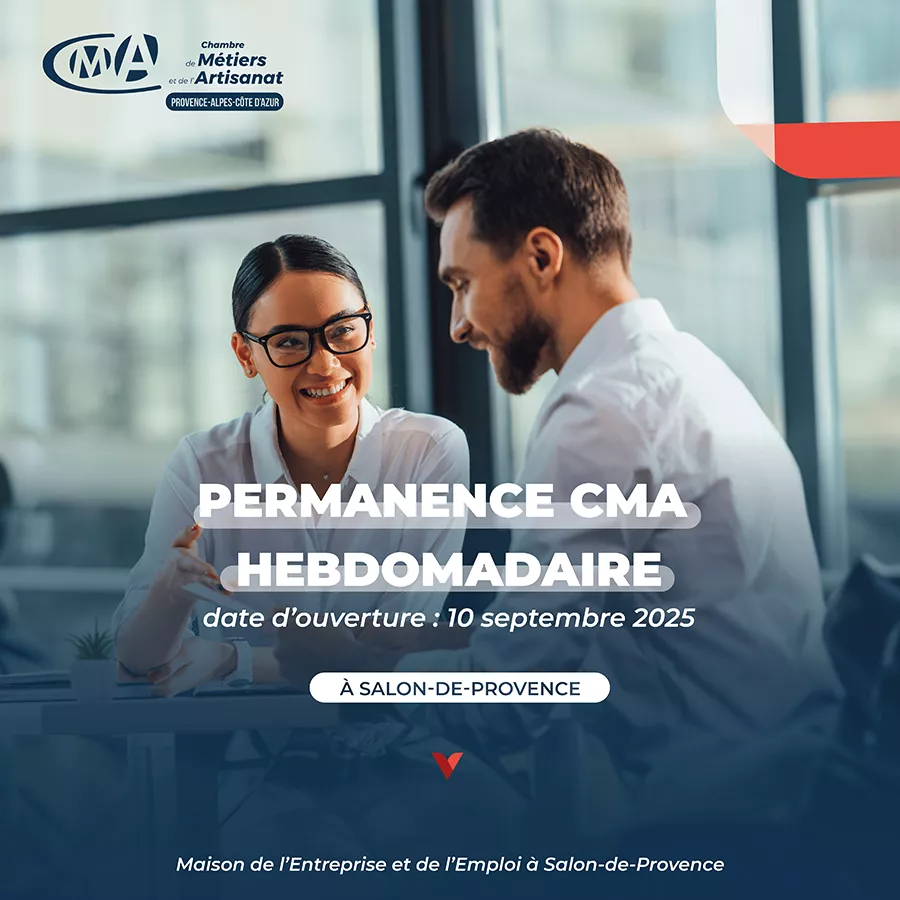 Salon-de-Provence – votre CMA vous accueille dès le 10 septembre 2025 - CMA PACA