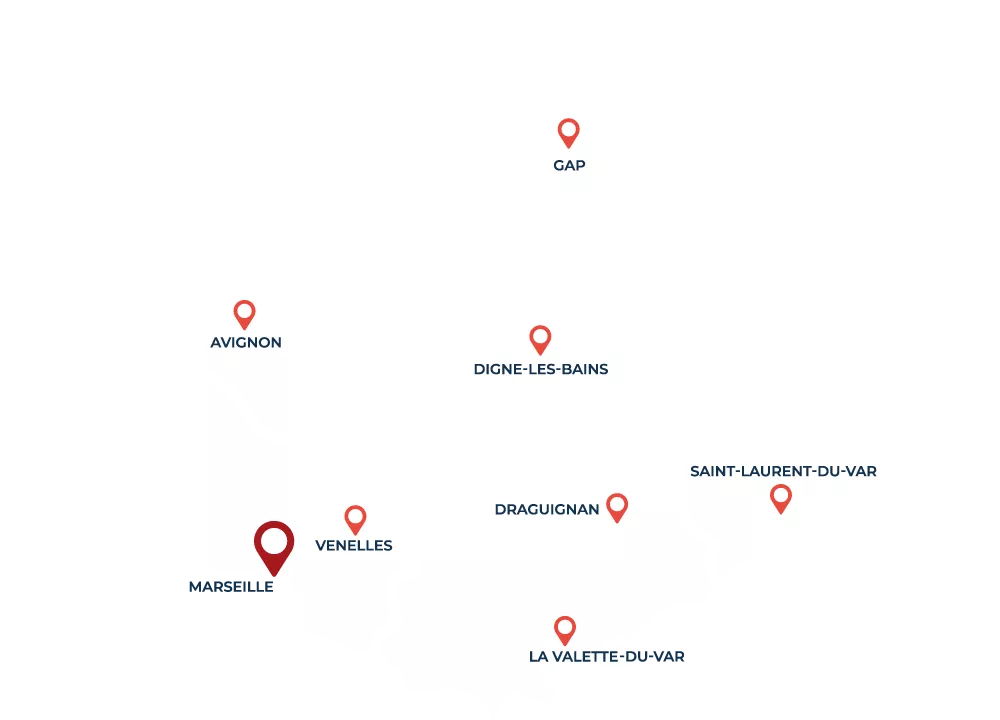 Trouver un établissement en cliquant sur la carte.