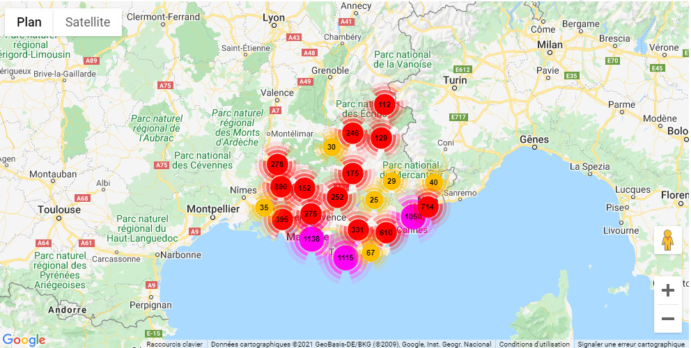 Carte interactive pour trouver un artisan près de chez soi